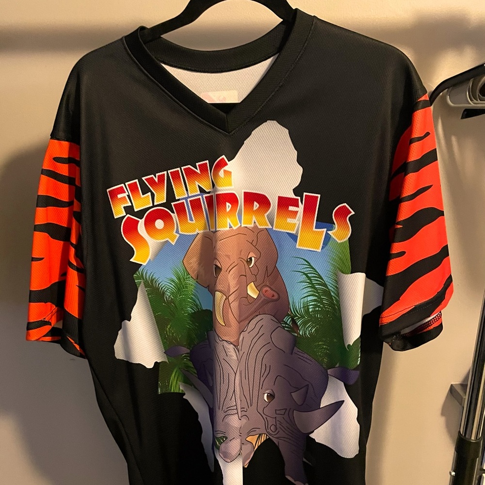 Richmond Flying Squirrels Jumanji Night on-field jersey